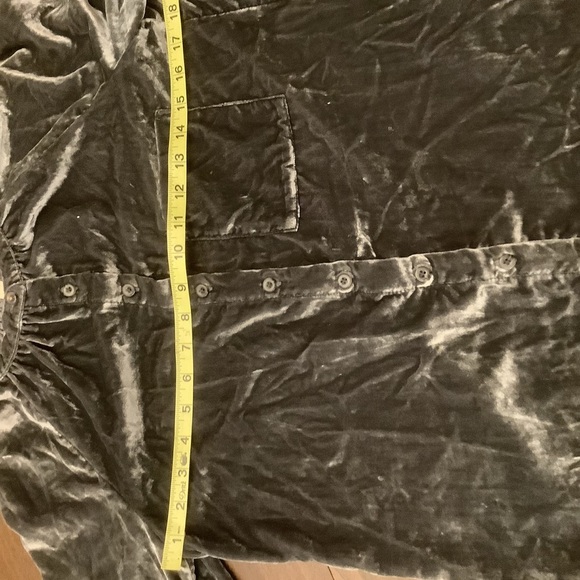 Pilcro Anthropologie Velvet Button Front Blouse – Blue Gray – Women’s XS – NWOT - Picture 6 of 9